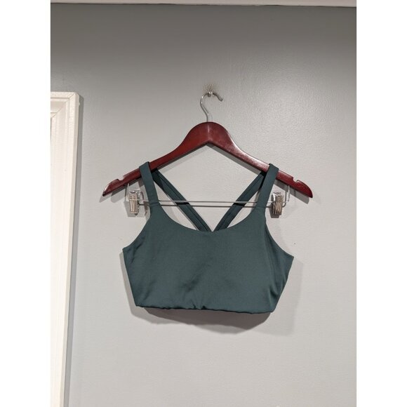 Girlfriend Collective Sports Bra Medium Dark Green Wire Free Running Athletic - Picture 1 of 12